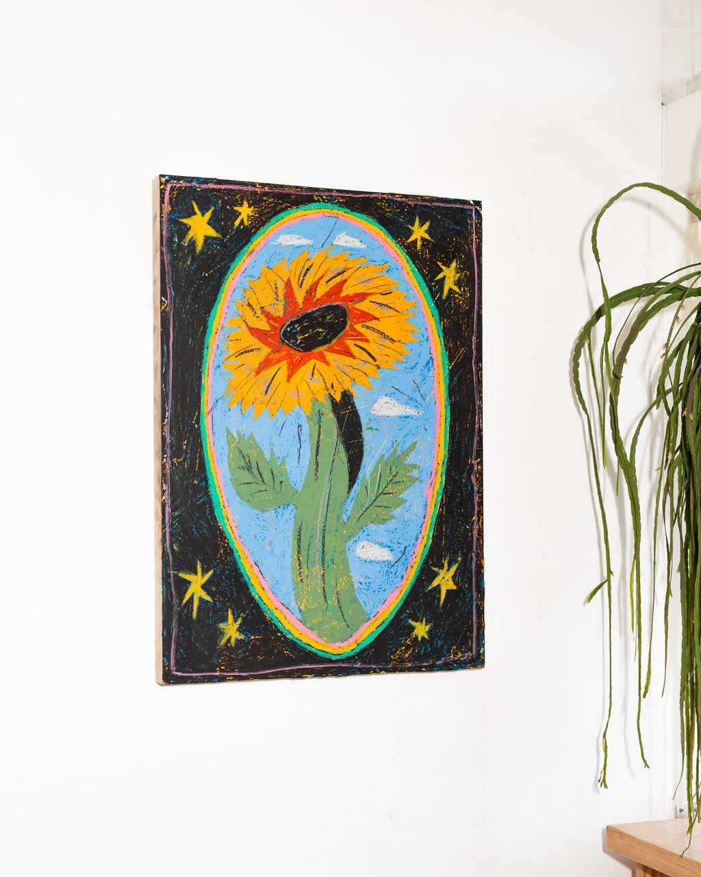Oliepastel schilderij De nichtjes